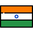 Nation, world, India, flags, Country, flag Black icon