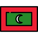 Nation, Maldives, flags, Country, world, flag Crimson icon