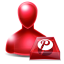 pinterest, Avatar Black icon