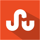 Social, set, media, flat, Stumbleupon, Shadow Chocolate icon