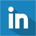 media, flat, Shadow, set, Social, Linkedin SteelBlue icon