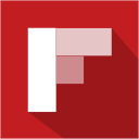 Shadow, media, flat, set, Flipboard, Social Firebrick icon