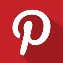 pinterest, set, Social, flat, media, Shadow Firebrick icon