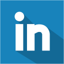 Linkedin, set, Social, flat, media, Shadow SteelBlue icon