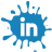 Linkedin, Social, set, media, blot Icon