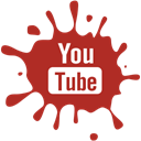 youtube, Social, blot, media, set Firebrick icon
