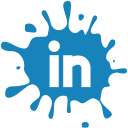 media, set, blot, Linkedin, Social SteelBlue icon