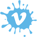 media, set, Social, Vimeo, blot CornflowerBlue icon