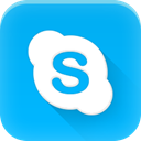 Skype, Color DeepSkyBlue icon