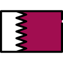 Qatar, flags, Nation, flag, Country, world Brown icon