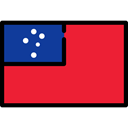samoa, Country, world, flags, Nation, flag Crimson icon