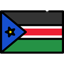 South Sudan, world, flag, Nation, Country, flags Black icon