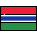 Gambia, Nation, Country, flags, world, flag Black icon
