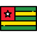 Country, Nation, Togo, world, flags, flag Black icon