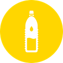 Food And Restaurant, Water Bottle, drink, food, liquid, Container Gold icon