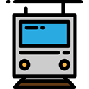 transportation, vehicle, transport, Tram, Public transport, Automobile Black icon