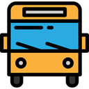 transportation, Bus, Automobile, Public transport, school bus, transport, vehicle SandyBrown icon