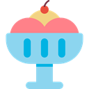 Ice cream, summer, sweet, Dessert, food, Summertime SkyBlue icon