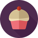 Bakery, food, baked, muffin, Food And Restaurant, Dessert, sweet, cupcake DarkSlateGray icon