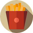 Food And Restaurant, fries, food, french fries, Potatoes, Fast food, Restaurant, junk food Tan icon