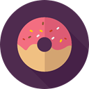 donut, sweet, Dessert, doughnut, Food And Restaurant, food, baker DarkSlateGray icon