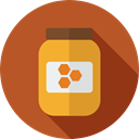 Food And Restaurant, Jar, pot, Honey, healthy, Bee, food, sweet Sienna icon