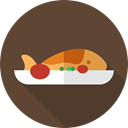 Healthy Food, healthy, salmon, Food And Restaurant, food, fish DarkOliveGreen icon