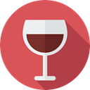 glass, Wine Glass, Food And Restaurant, wine, cup, drink, drinking, food IndianRed icon