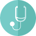 doctor, medical, Phonendoscope, health, stethoscope MediumAquamarine icon