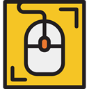 computing, computer mouse, clicker, technology, Mouse, Technological, electronic, Tools And Utensils Goldenrod icon