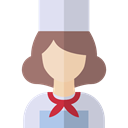 Occupation, profession, Avatar, job, Chef, woman, people Black icon