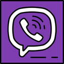 phone call, logotype, social network, Viber, Logo, social media, Logos DarkOrchid icon