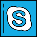 Logos, Logo, social media, social network, Video Call, logotype, Skype DeepSkyBlue icon