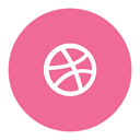 dribbble PaleVioletRed icon