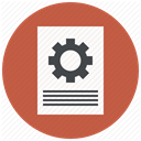 configuration, Setting, Gear, settings, paper, config, Text IndianRed icon
