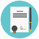contract, paper, Agreement, Business, document, pencil, File MediumTurquoise icon