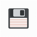 Data, save, download, Floppy, backup, Diskette, Disk DimGray icon