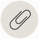 Attachment, Paperclip, Attach, stationery, office, paper, Clip Gainsboro icon