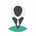 office, Business, pin, necktie, location, Tie, Map DimGray icon
