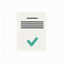 checkmark, File, Text, document, approve, Approved, Data DimGray icon