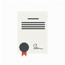 license, patent, diploma, document, Certificate, degree, contract DimGray icon
