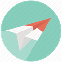 send, mail, airplane, paper plane, Plane, Email, Message MediumAquamarine icon