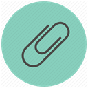 paper, office, Paperclip, Attach, Attachment, stationery, Clip MediumAquamarine icon