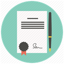 File, document, Business, Pen, paper, Agreement, contract MediumAquamarine icon