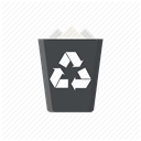 delete, recycle, recycle bin, trash bin, Trash, Bin DimGray icon