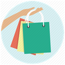shopping, sale, purchases, Hand, paper bags, Shop, Gift bags Icon