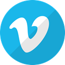 Vimeo, Multimedia, Communication, media, Social DeepSkyBlue icon