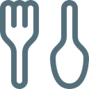 Fork, spoon, Restaurant, food, Eating, dinner, meal DimGray icon