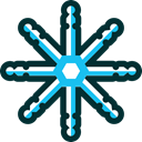 xmas, Snow, christmas, winter, snowflake, Flake DarkSlateGray icon