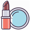fashion, cosmetics, tools, Mirror, Beauty, Makeup, Lipstick DarkSlateGray icon
